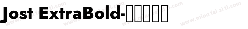 Jost ExtraBold字体转换